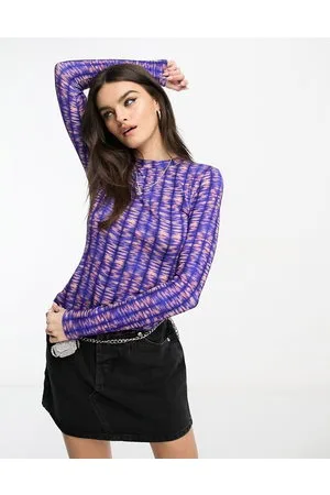 Whistles Long sleeve top in tie dye print