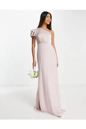 TFNC TNFC Bridesmaid one shoulder maxi dress in