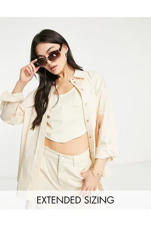 VERO MODA X Joann Van Den Herik oversized shirt in stone