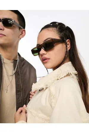 A. Kjærbede Jean rectangle sunglasses in smoke transparent