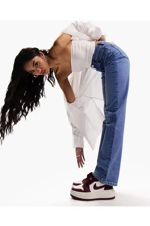 ASOS Slim straight jeans in mid wash