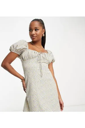 Glamorous Milkmaid mini tea dress in cream spring floral