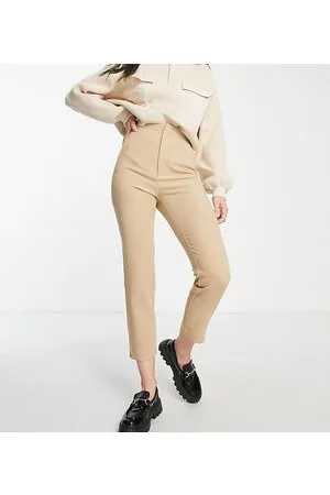 Stradivarius Tall tailored cigarette trouser in beige