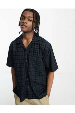 Lyle & Scott Archive grid print short sleeve shirt in