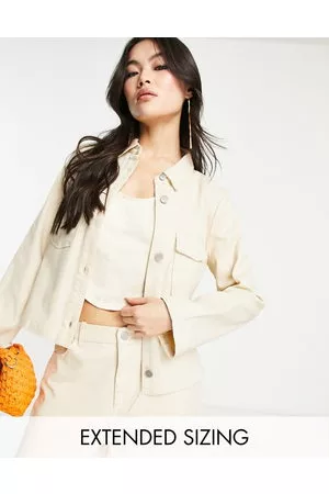 VERO MODA X Joann Van Den Herik utility cropped jacket co-ord in stone