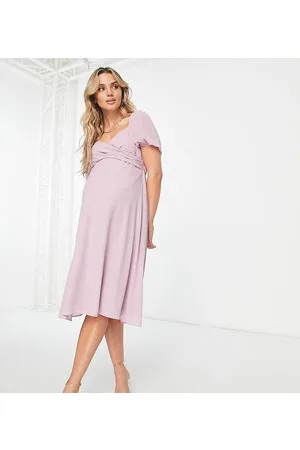 TFNC Bridesmaid cross front midi dress in