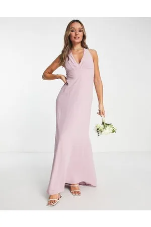TFNC Bridesmaid halter maxi dress in