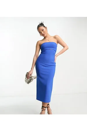 Forever New Bandeau maxi dress with cut out in