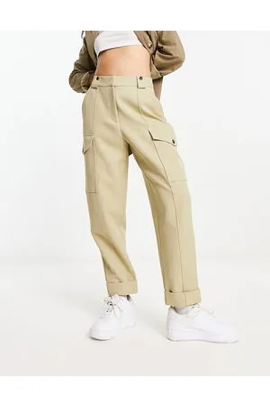 River Island Utility peg trouser in khaki