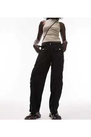 Topshop Low rise slim fit cargo trouser in washed