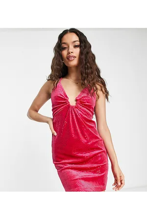 ONLY Sparkly v neck mini dress with cross back detail in