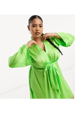 River Island Tie front satin dress in
