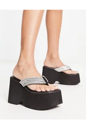 Steve Madden Gwen platform wedges in rhinestone