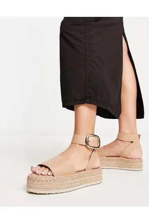 ASOS Jinny espadrille with oval buckle in camel