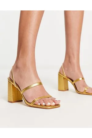 Raid Libra block heeled sandals in lizard