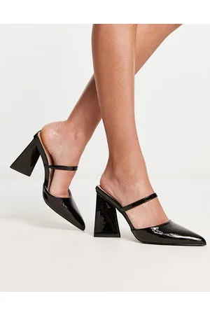 Raid Nima backless heeled shoes in patent