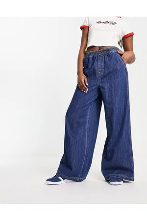 Signature Oversized slouchy denim jean in dark wash