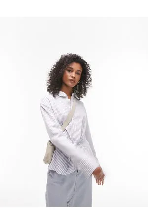 Topshop Twist side stripe shirt in