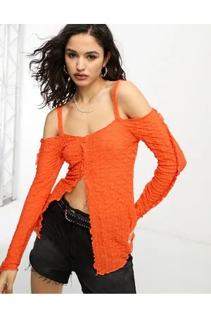 ONLY Neon & Nylon textured cardigan co-ord in