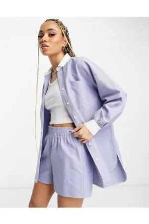 Signature Co-ord oversized colourblock shirt in