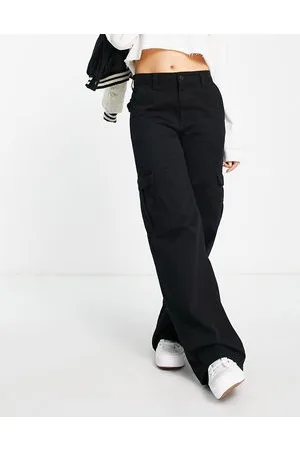 Pull&Bear Wide leg cargo trousers in