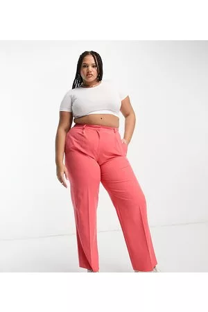 ASOS ASOS DESIGN Curve everyday slouchy boy trousers in coral
