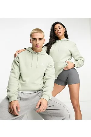 Converse Unisex classic fit hoodie with chevron embroidery in sage - exclusive to ASOS
