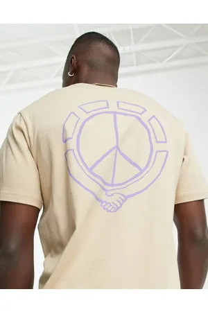Element Collab back print t-shirt in cream