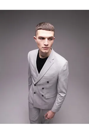 Topman Skinny herringbone suit jacket in