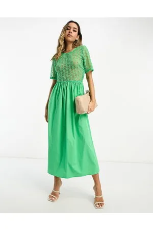 Never Fully Dressed Broderie cotton poplin midaxi dress in