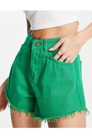 Sixth June Raw hem denim shorts in