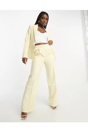 The Frolic High waist wide leg trousers co-ord in vanilla