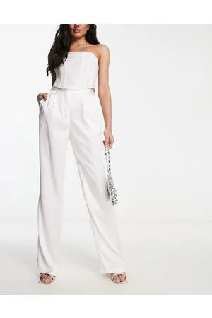 Extro & Vert Bridal pleated straight leg trousers co-ord