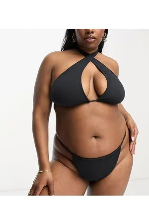 COLLUSION Plus textured bikini bottom in