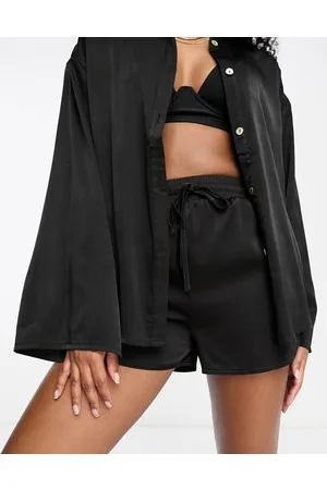 4th & Reckless Satin beach short co-ord in