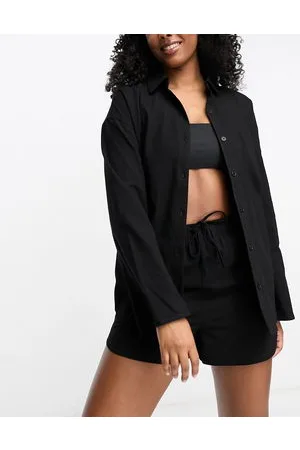 4th & Reckless Tulia oversized linen beach shirt co-ord in