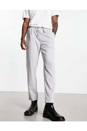 Pull&Bear Smart slim tailored trousers in light