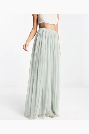 Beauut Tulle maxi skirt in sage