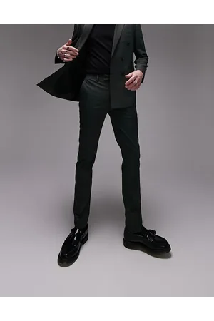 Topman Skinny large check wedding suit trousers in