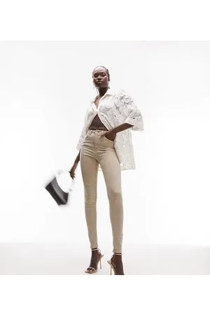 Topshop Jamie jeans in sand