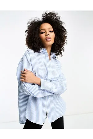 ASOS Oxford shirt in blue and white stripe