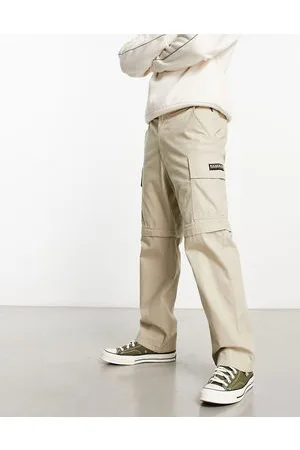 Napapijri Manabi zip off convertible cargo trousers in stone