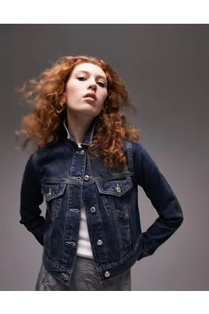 Topshop Denim Tilda jacket in indigo