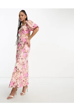 Forever New Long sleeve maxi dress in leopard floral
