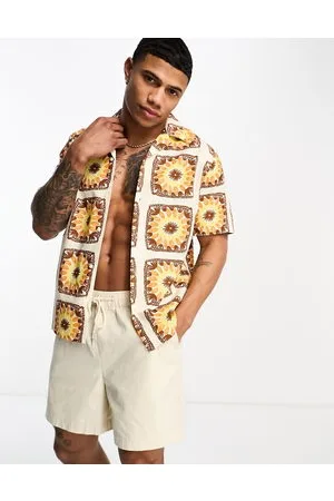 River Island Short sleeve sun print shirt in