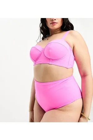 ASOS ASOS DESIGN Curve mix and match high waist bikini bottom in bright
