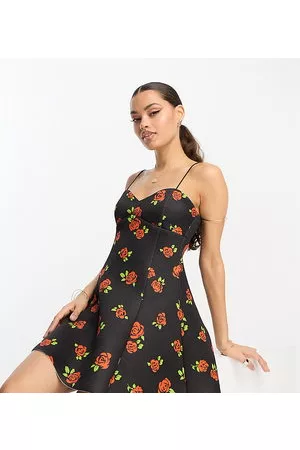 River Island Skater mini dress in rose floral