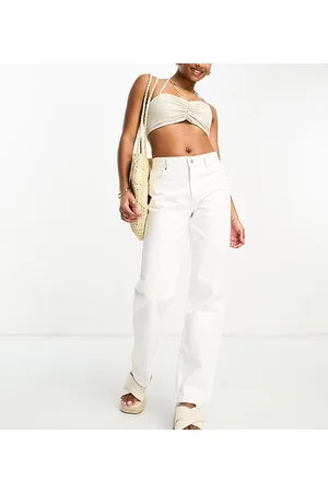 Bershka Petite straight leg jean in