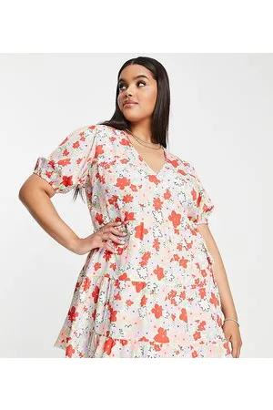 Influence Wrap front mini dress in floral print