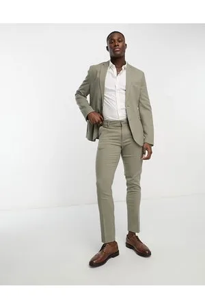New Look Skinny suit trousers in sage